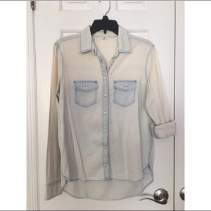Aeropostale bleached denim top • M